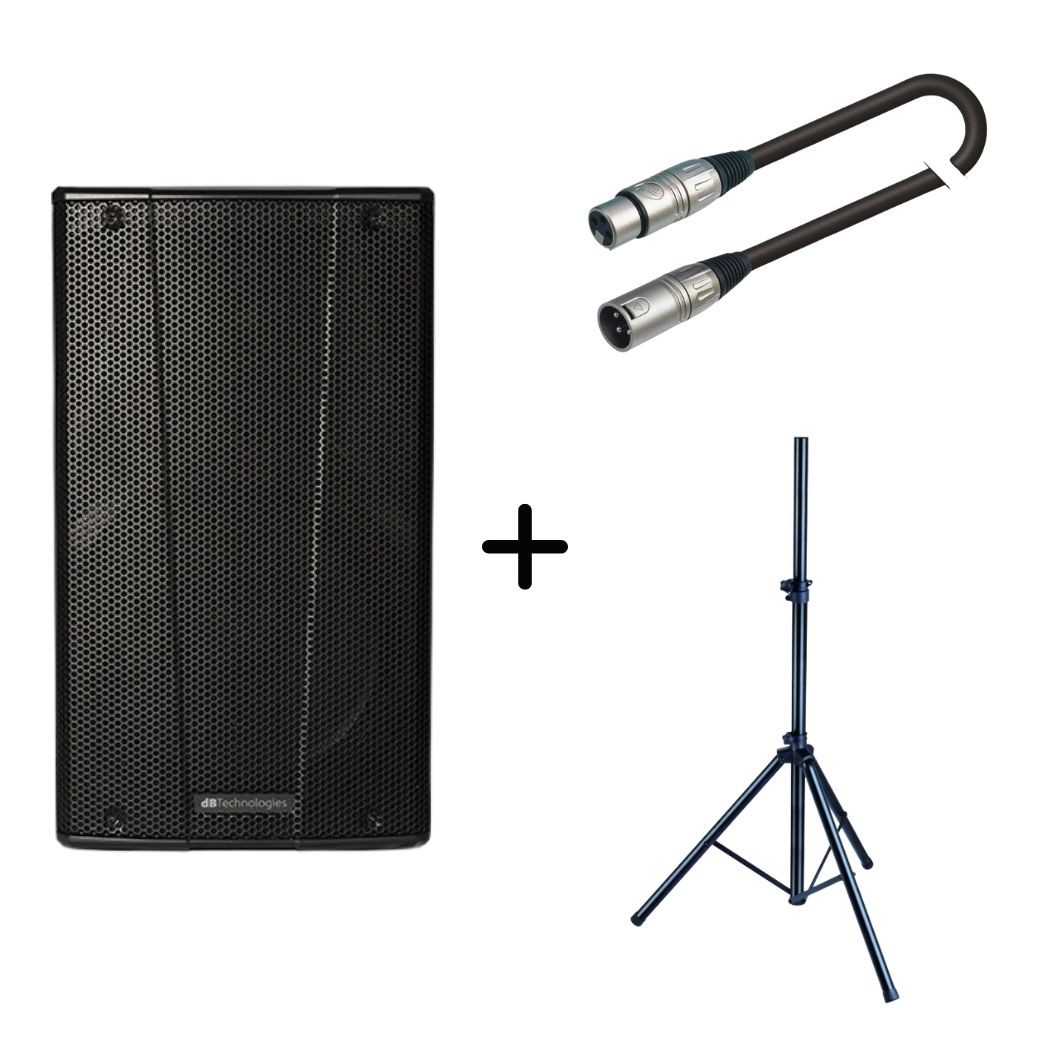 dB TECHNOLOGIES B-Hype 15 - Kit Diffusore Attivo 15" 400W con Stativo a Treppiede e Cavo XLR 5mt