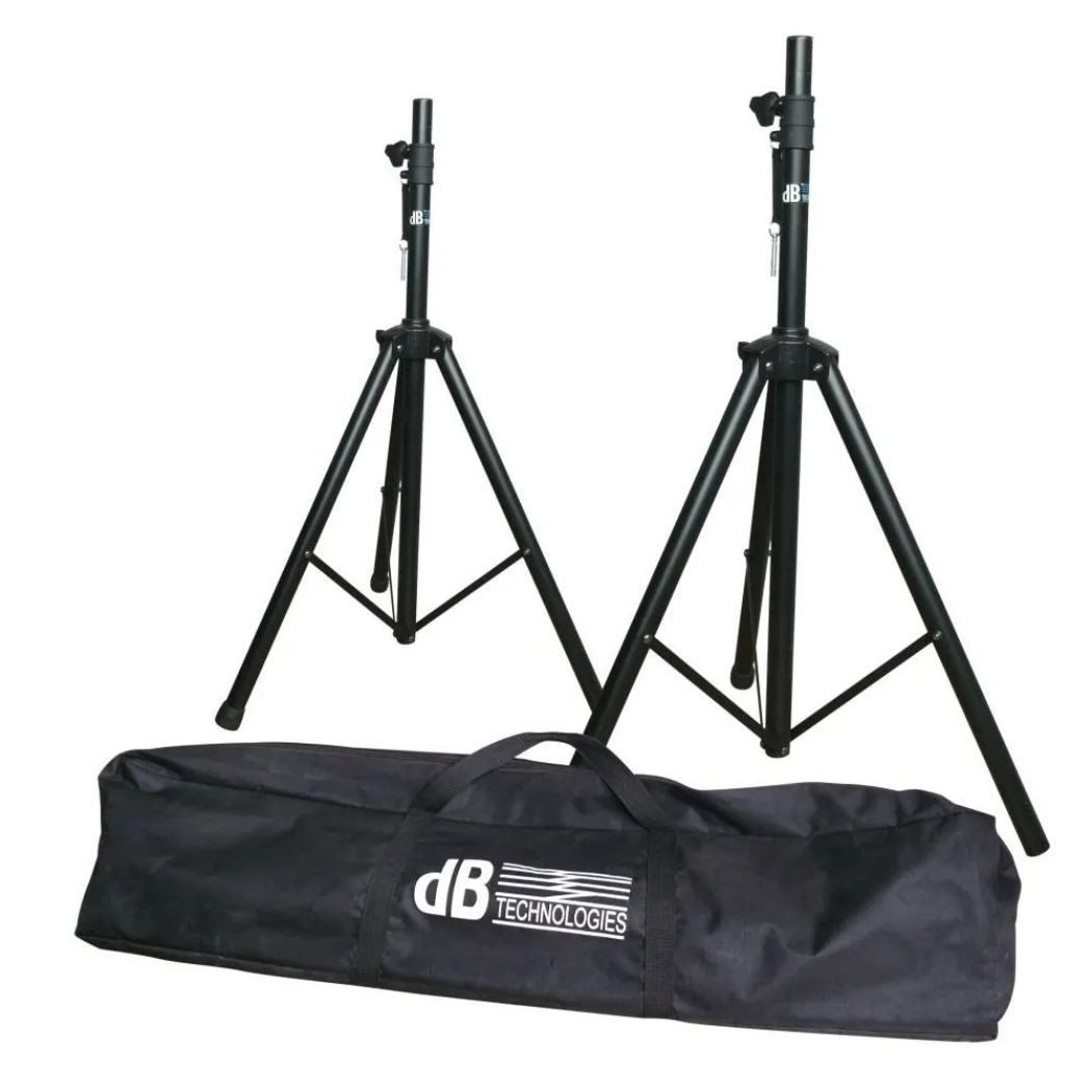 MONTARBO B112 (Coppia) - Bundle 2 Diffusori Attivi 12" 1200W con Stativi dB Technologies e Borse Protettive CV-B112