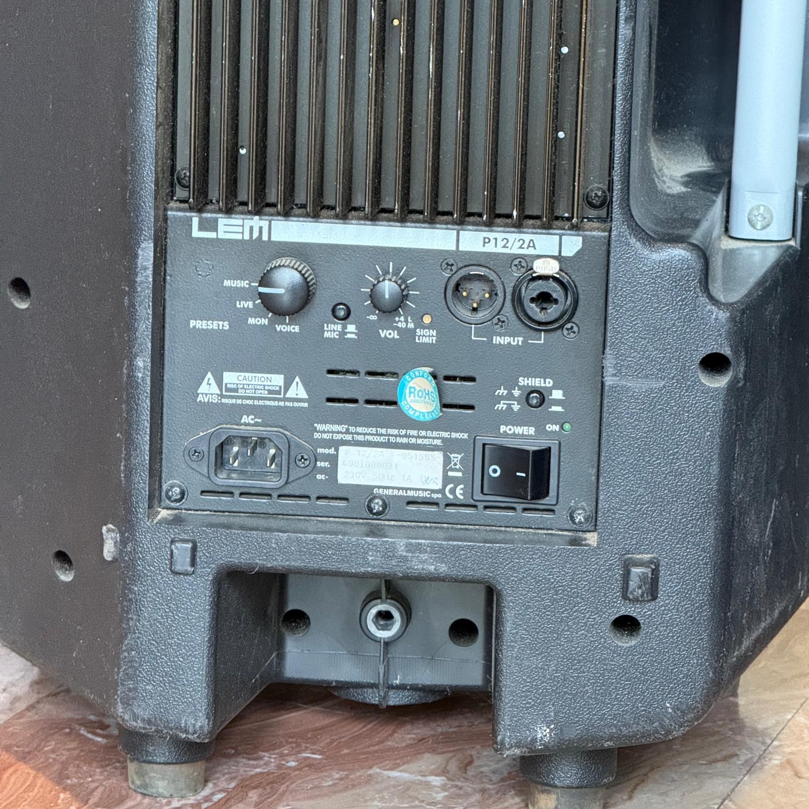 LEM P12A - Cassa Amplificata Bi-Amplificata 200W + 50W