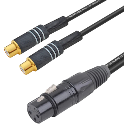RIDEM Sdoppiatore audio da XLR F a doppio RCA F RDM CL34