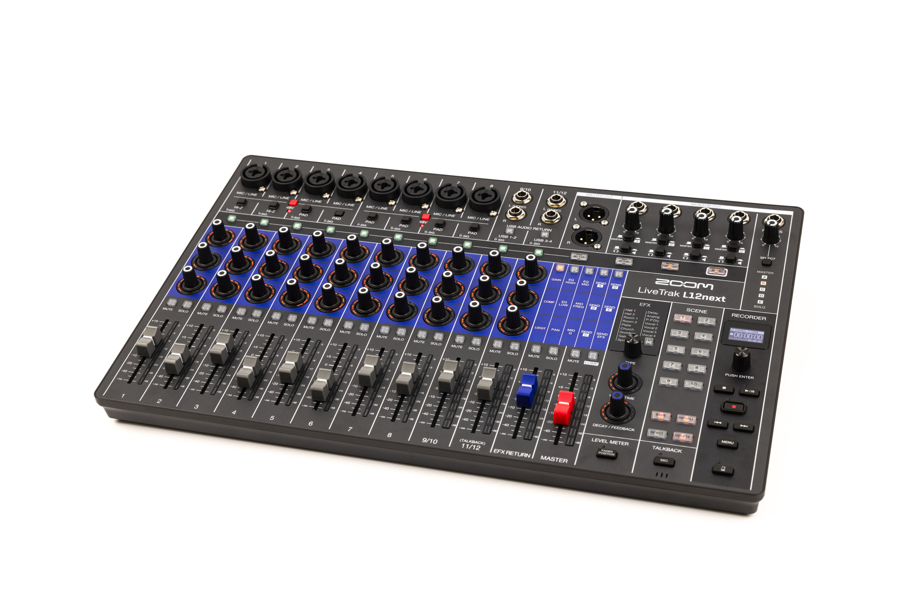 Zoom L12next - Mixer digitale 12 canali, recorder, interfaccia audio e superficie di controllo