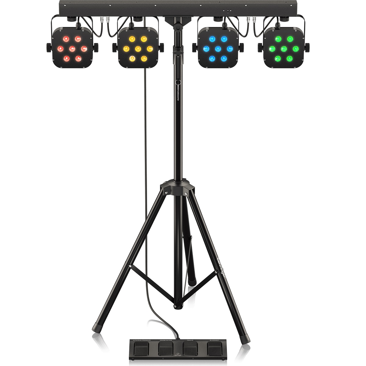 BEHRINGER STAGE TRI LED BUNDLE ST1 PAR LED BARRA T PEDALIERA E BORSE ALL IN ONE