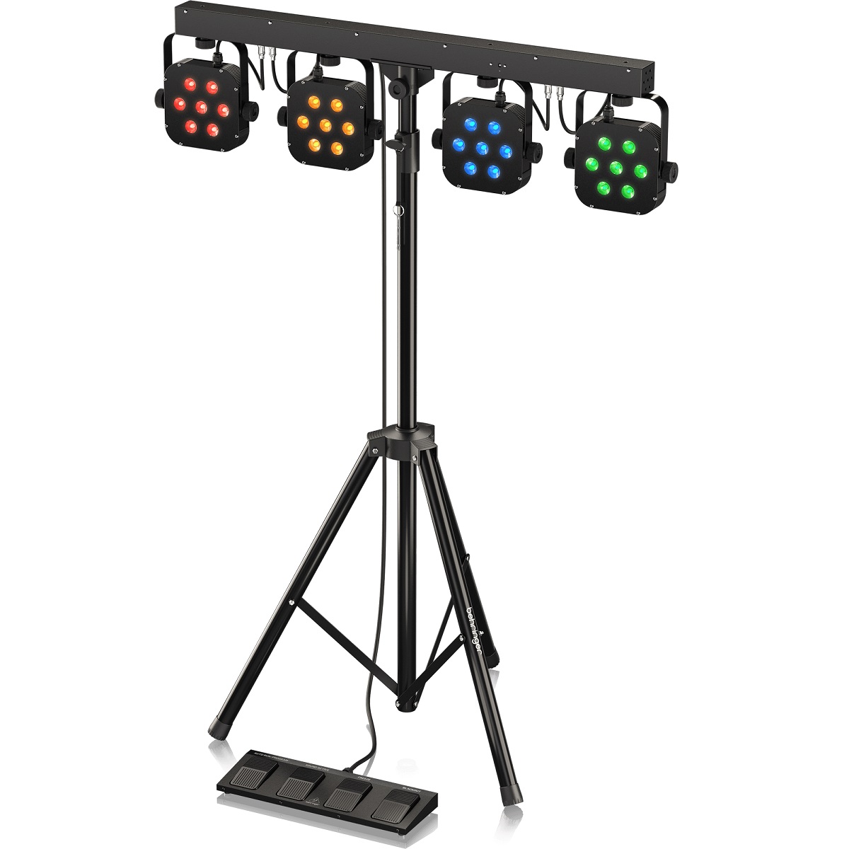 BEHRINGER STAGE TRI LED BUNDLE ST1 PAR LED BARRA T PEDALIERA E BORSE ALL IN ONE