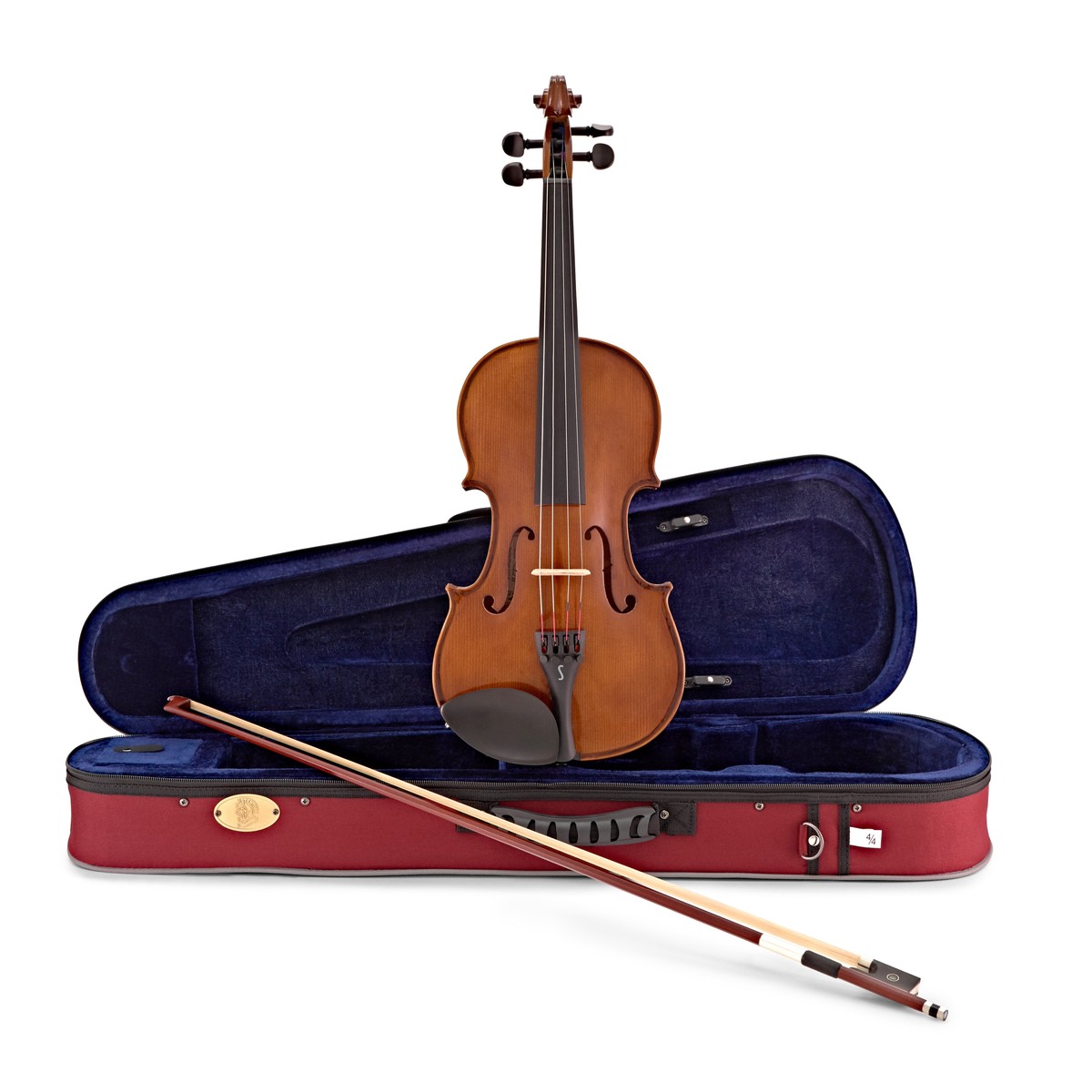 STENTOR VIOLINO STUDENT 2 4-4 TOP TAVOLA ARMONICA ABETE MASSELLO FONDO-FASCE ACERO MASSELLO + CUSTODIA + ARCHETTO