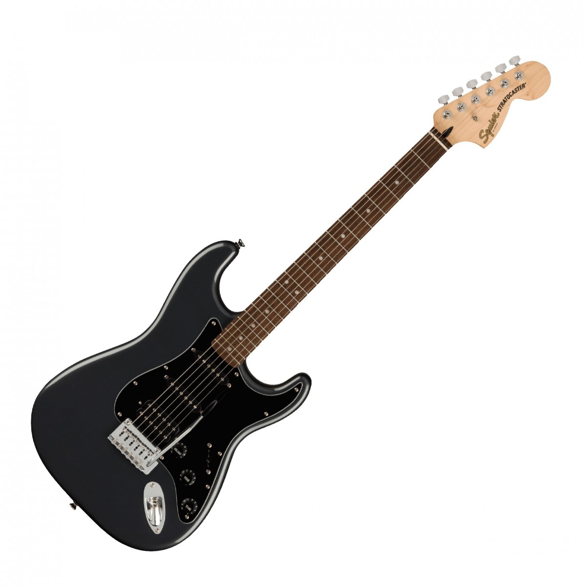 FENDER SQUIER AFFINITY STRATOCASTER HSS LRL CHARCOAL FROST METALLIC PACK CON CHITARRA ELETTRICA AMPLIFICATORE BORSA ED ACCESSORI