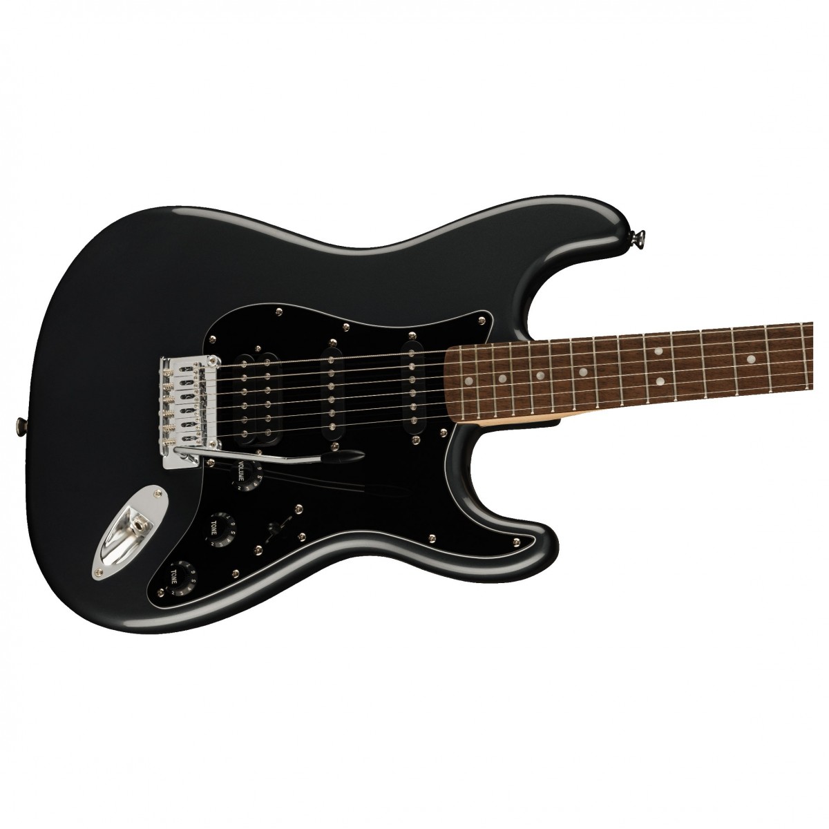 FENDER SQUIER AFFINITY STRATOCASTER HSS LRL CHARCOAL FROST METALLIC PACK CON CHITARRA ELETTRICA AMPLIFICATORE BORSA ED ACCESSORI