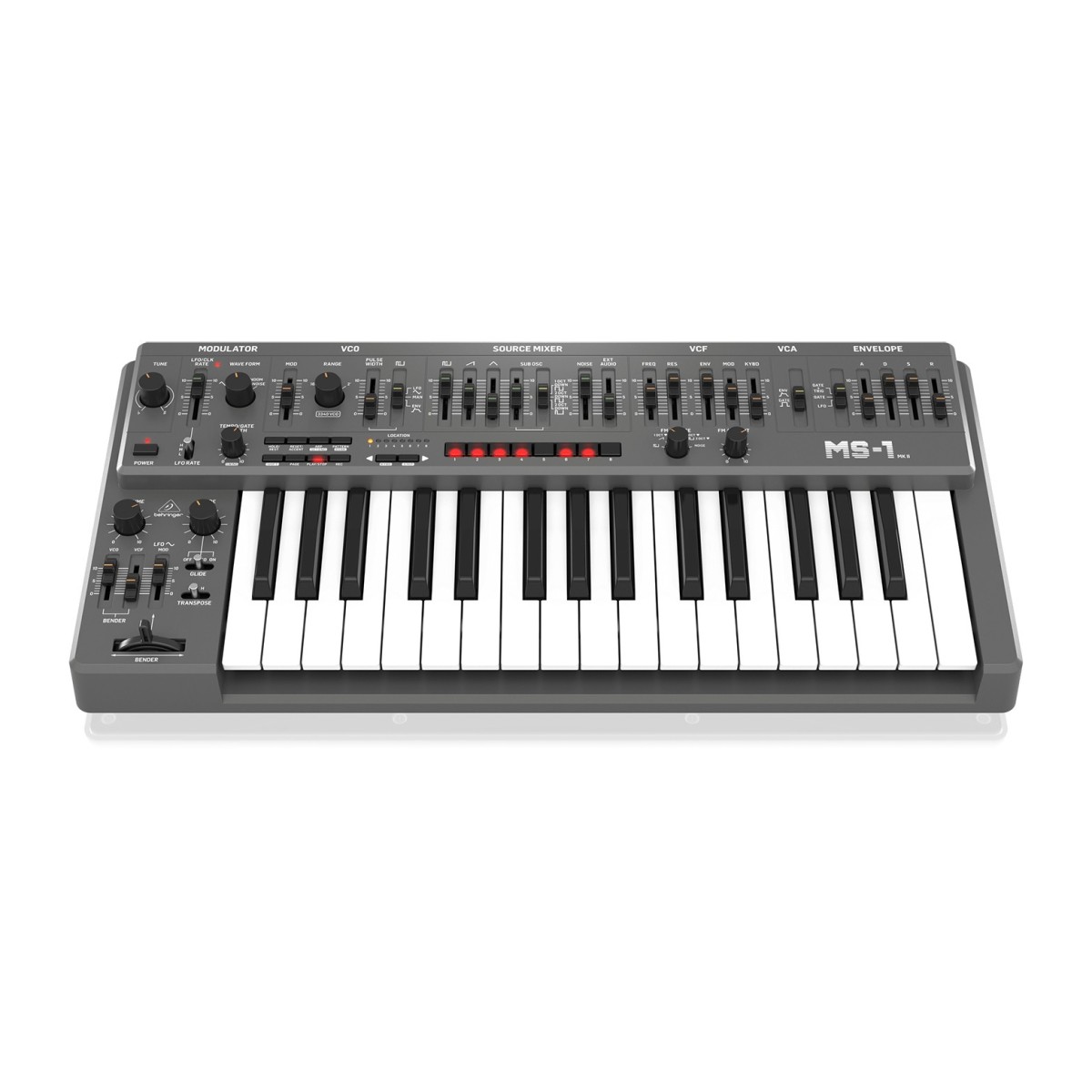 BEHRINGER MS-1 MKII-GY SINTETIZZATORE ANALOGICO 32 TASTI SEMI-PESATI ARPEGGIATORE E SEQUENCER INCORPORATI