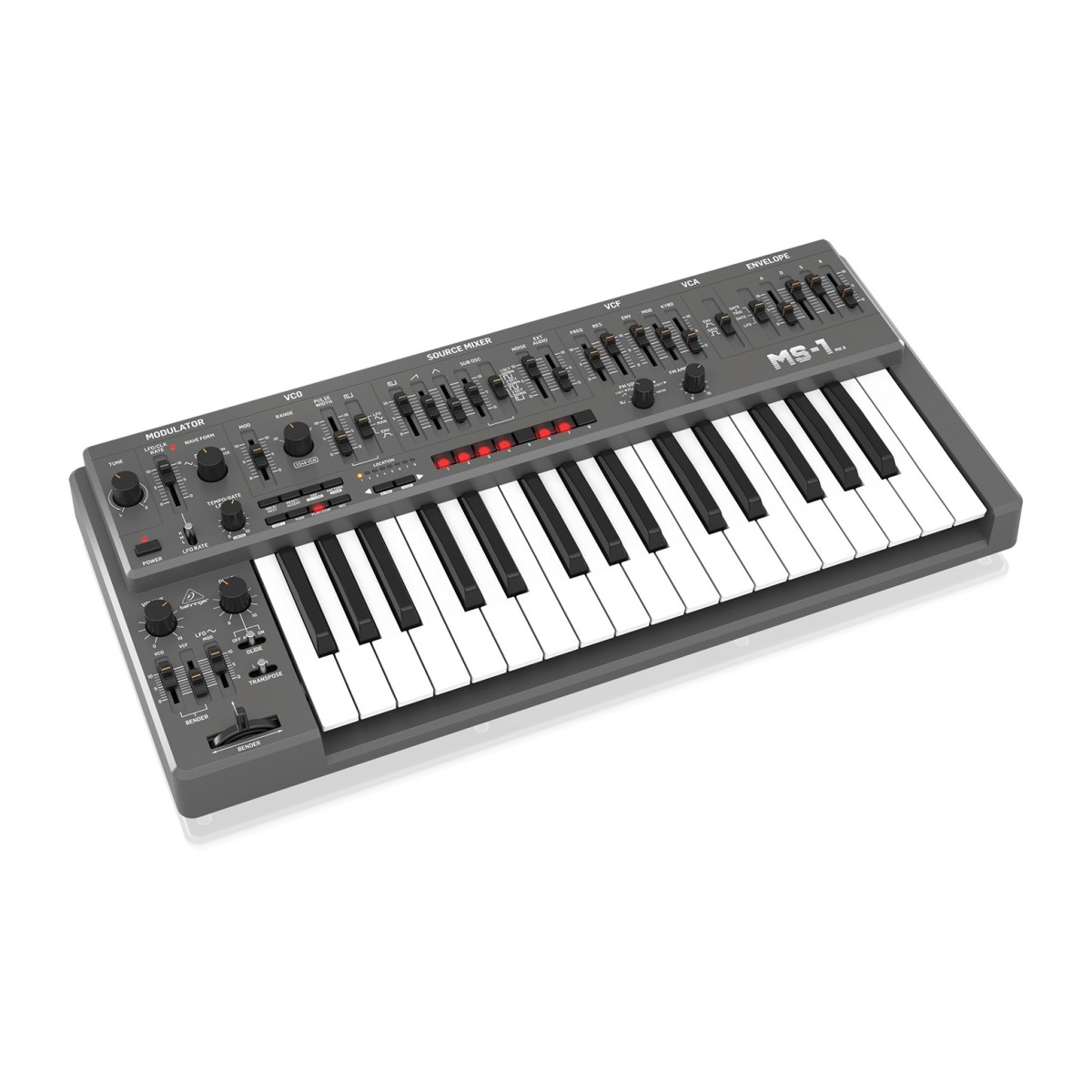 BEHRINGER MS-1 MKII-GY SINTETIZZATORE ANALOGICO 32 TASTI SEMI-PESATI ARPEGGIATORE E SEQUENCER INCORPORATI