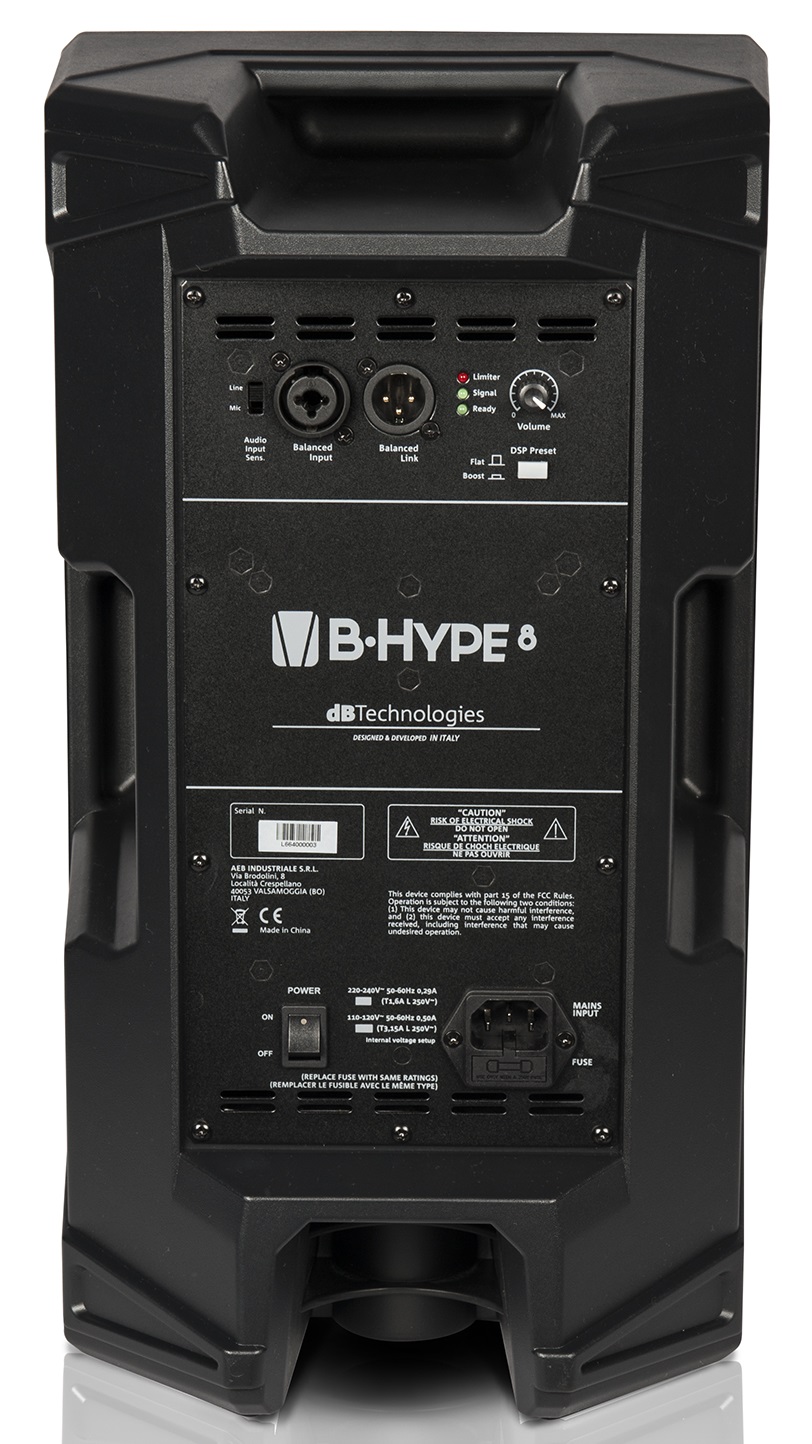 DB TECHNOLOGIES B-HYPE 8 CASSA ATTIVA 2 VIE 260W WOOFER 8" TWEETER 1"