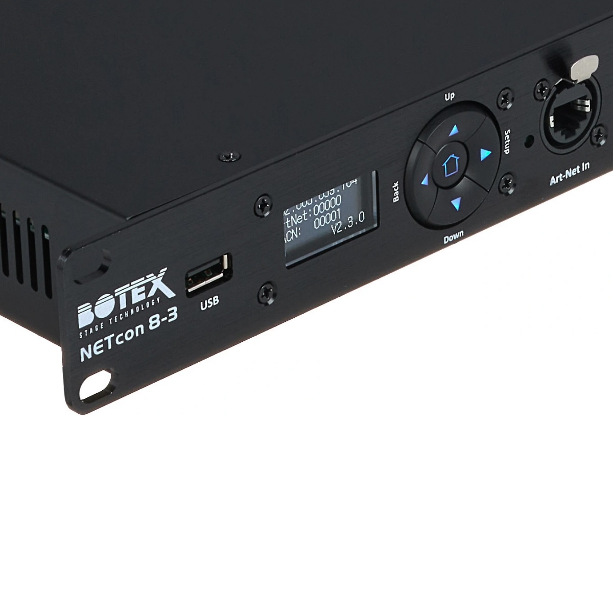 BOTEX NETCON 8-3 NODO ART-NET - DMX 3 POLI BIDIREZIONALE 1U RACK