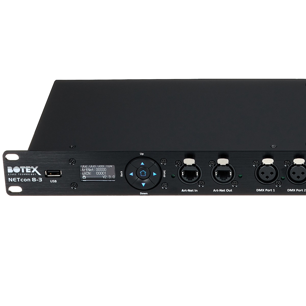 BOTEX NETCON 8-3 NODO ART-NET - DMX 3 POLI BIDIREZIONALE 1U RACK
