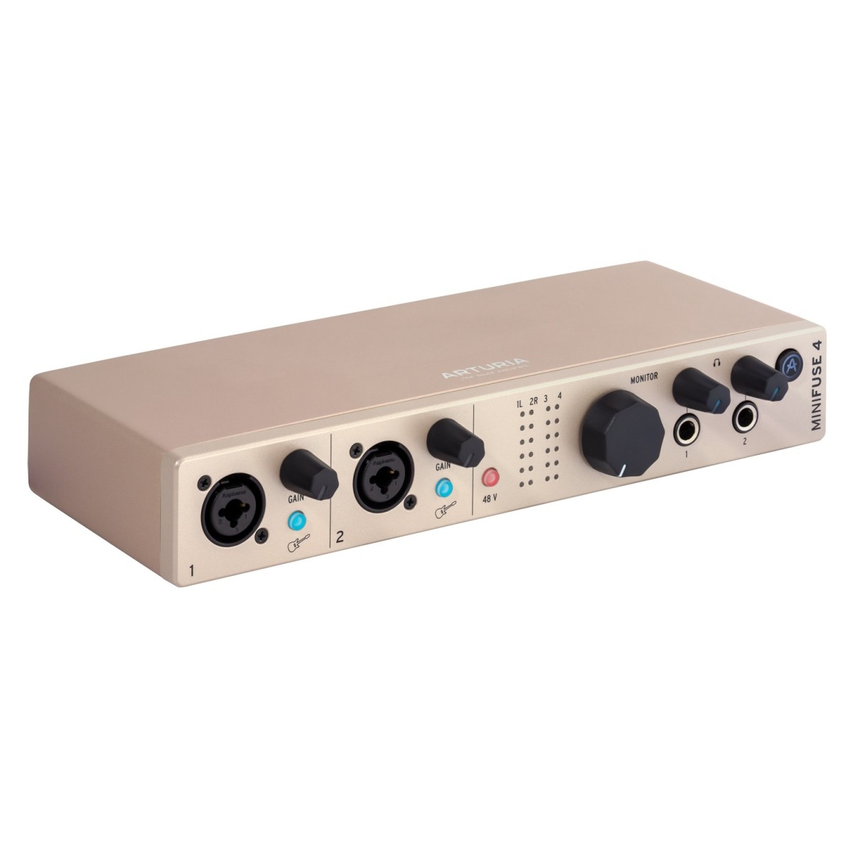 ARTURIA MINIFUSE 4 CHAMPAGNE INTERFACCIA AUDIO USB 2 INGRESSI COMBO 4 USCITE COLORE CHAMPAGNE