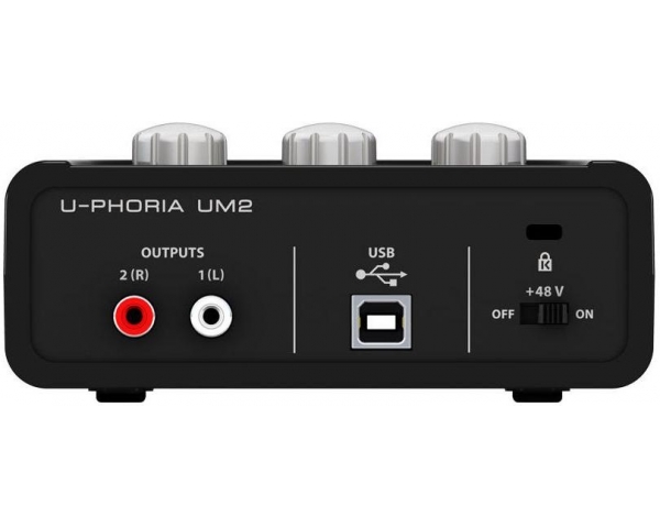 BEHRINGER UM2 U-PHORIA INTERFACCIA 2X2 USB SCHEDA AUDIO 2 IN 2 OUT PREAMPLIFICATORE MICROFONICO SOFTWARE PC MAC EX-DEMO