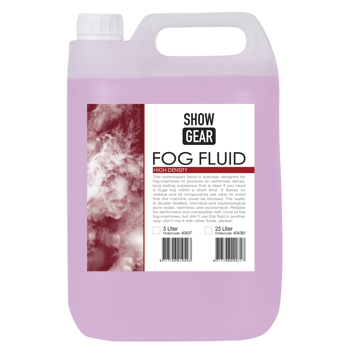 SHOWTEC FOG LIQUID HIGH DENSITY 5L LIQUIDO PER MACCHINA DEL FUMO ALTA DENSITAâ€™