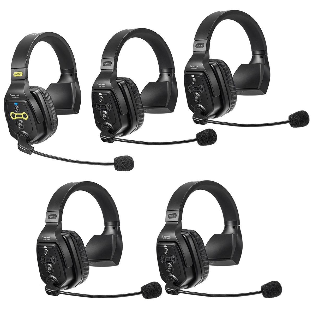 SARAMONIC WITALK WT5S SISTEMA 5 CUFFIE FULL-DUPLEX WIRELESS INTERCOM SYSTEM 1 9GHZ BASE RICARICA E CUSTODIA