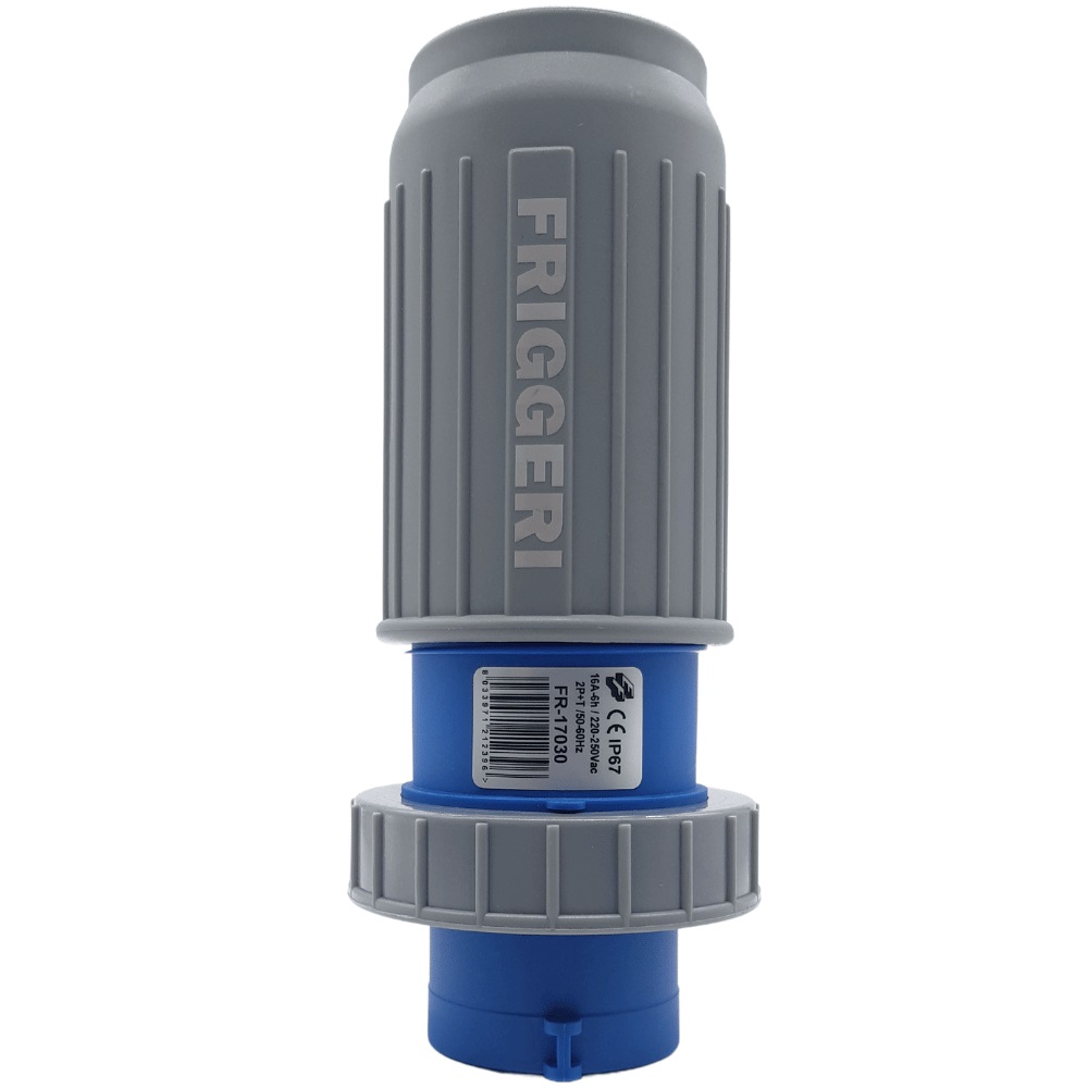 FRIGGERI FR-1703 ADATTATORE INDUSTRIALE 250V IP67 CEE 2P+T PER SPINE 10-16A E SCHUKO