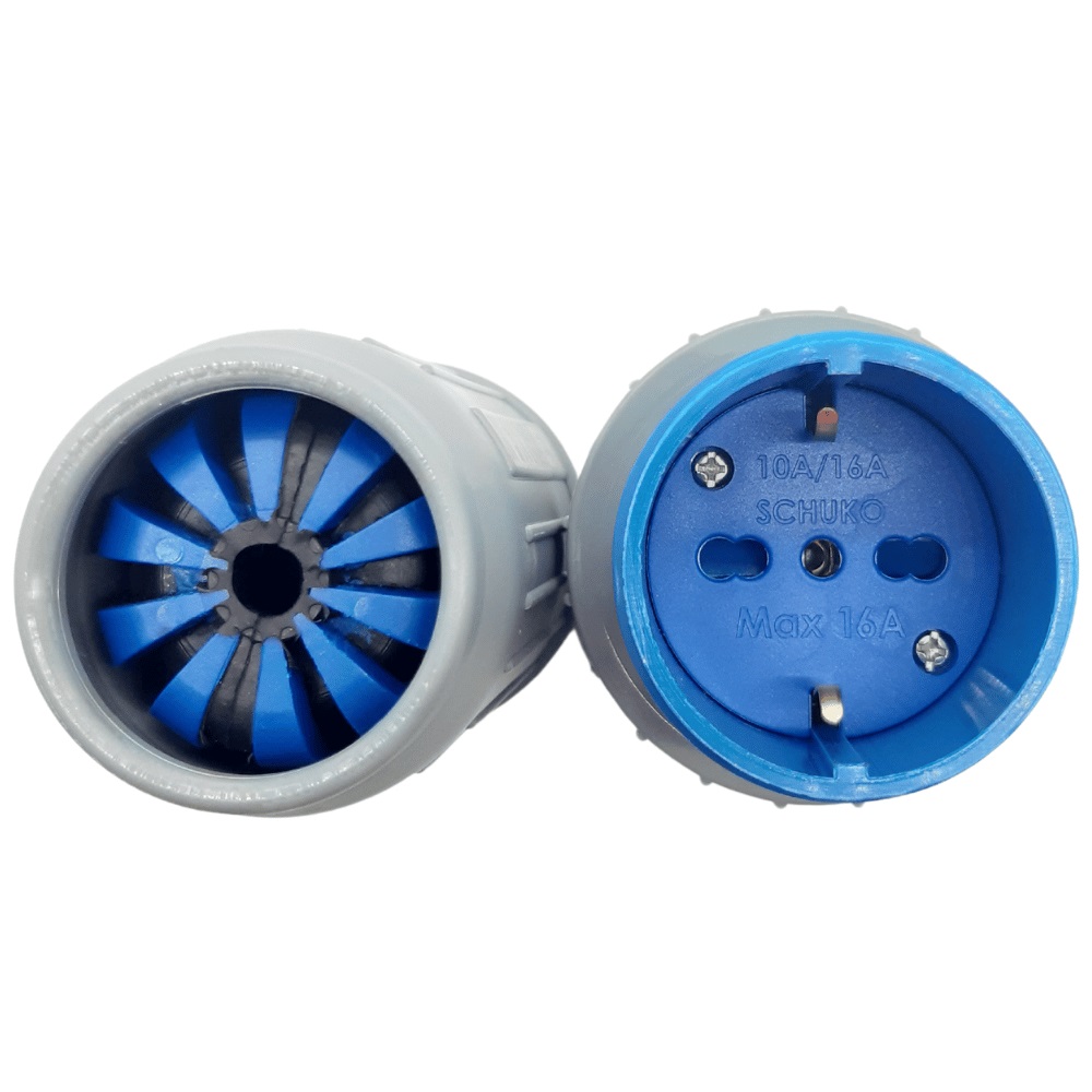 FRIGGERI FR-1703 ADATTATORE INDUSTRIALE 250V IP67 CEE 2P+T PER SPINE 10-16A E SCHUKO