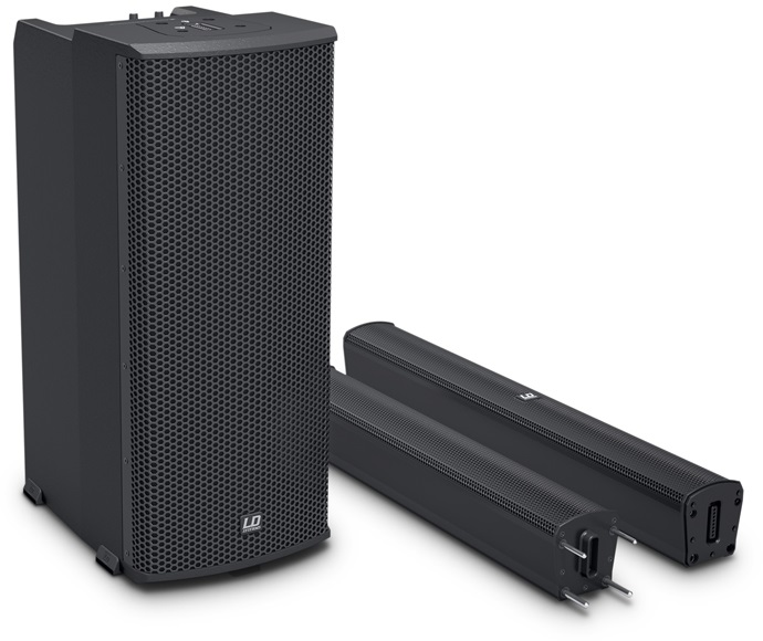 LD SYSTEM S MAUI11 G2 SISTEMA PA PORTATILE A COLONNA SUBWOOFER + SATELLITI CON MIXER E BLUETOOTH COLORE NERO