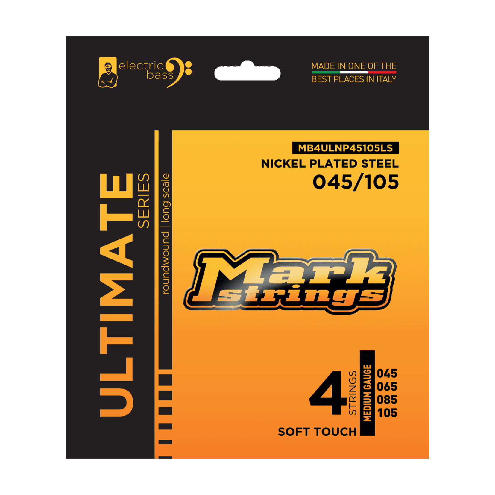 MARK BASS MARKBASS MUTA PER BASSO 4 IN ACCIAIO CON NUCLEO ESAGONALE MEDIUM ULTIMATE MB4ULNP45105LS SCALATURA 045 - 105