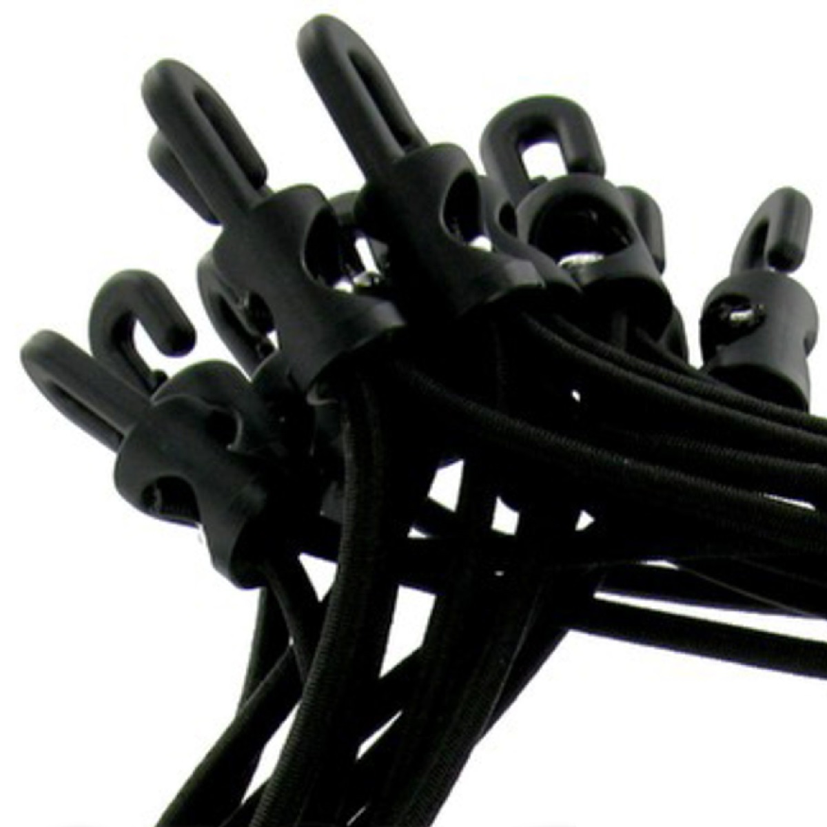 EXTREME SET DI 12 ELASTICI NERI DA 25 CM DIAMETRO 4MM PER TELI SCHERMI TENDE E FONDALI