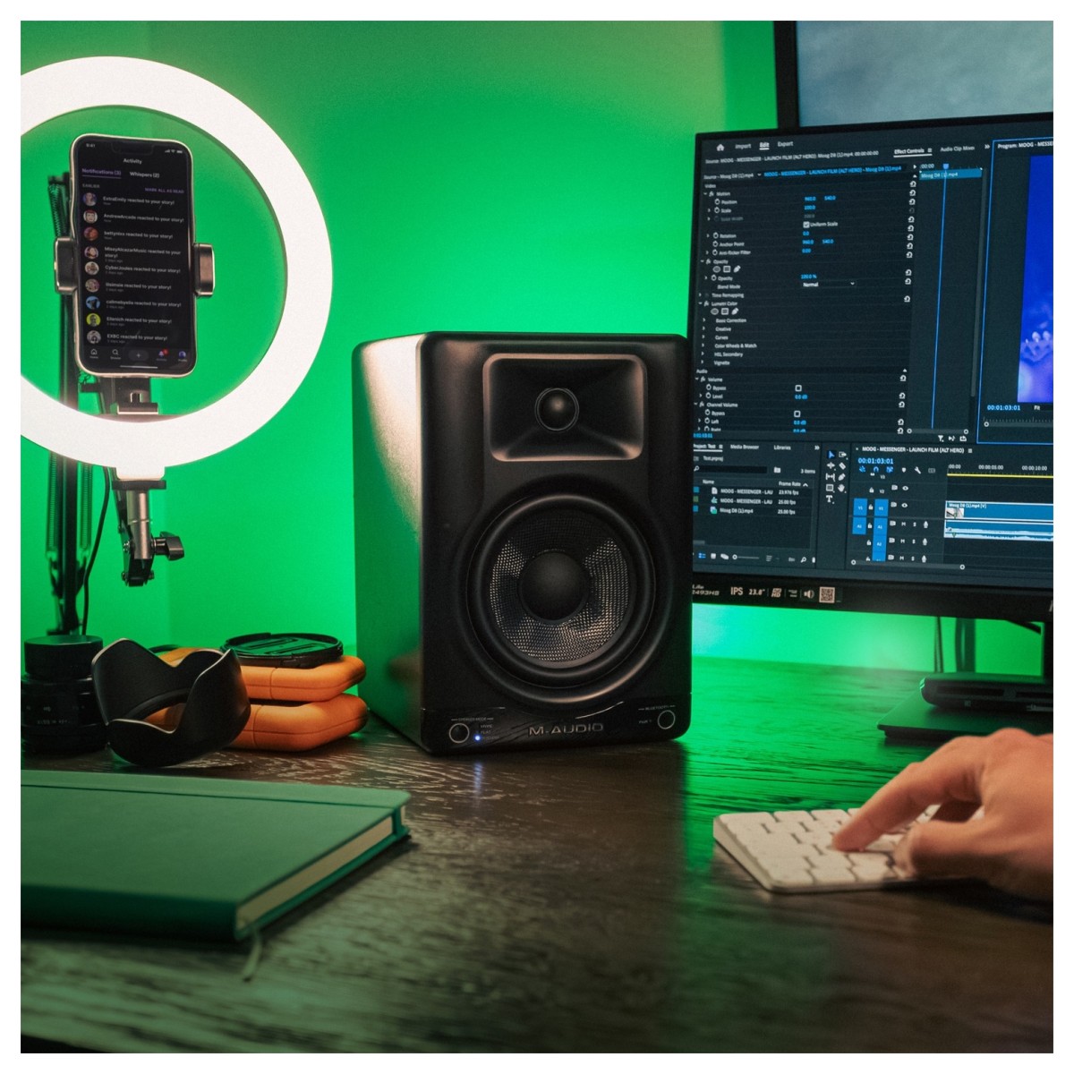 M-AUDIO BX5BT COPPIA MONITOR DA STUDIO ATTIVI 5" 120W CON BLUETOOTH E DSP
