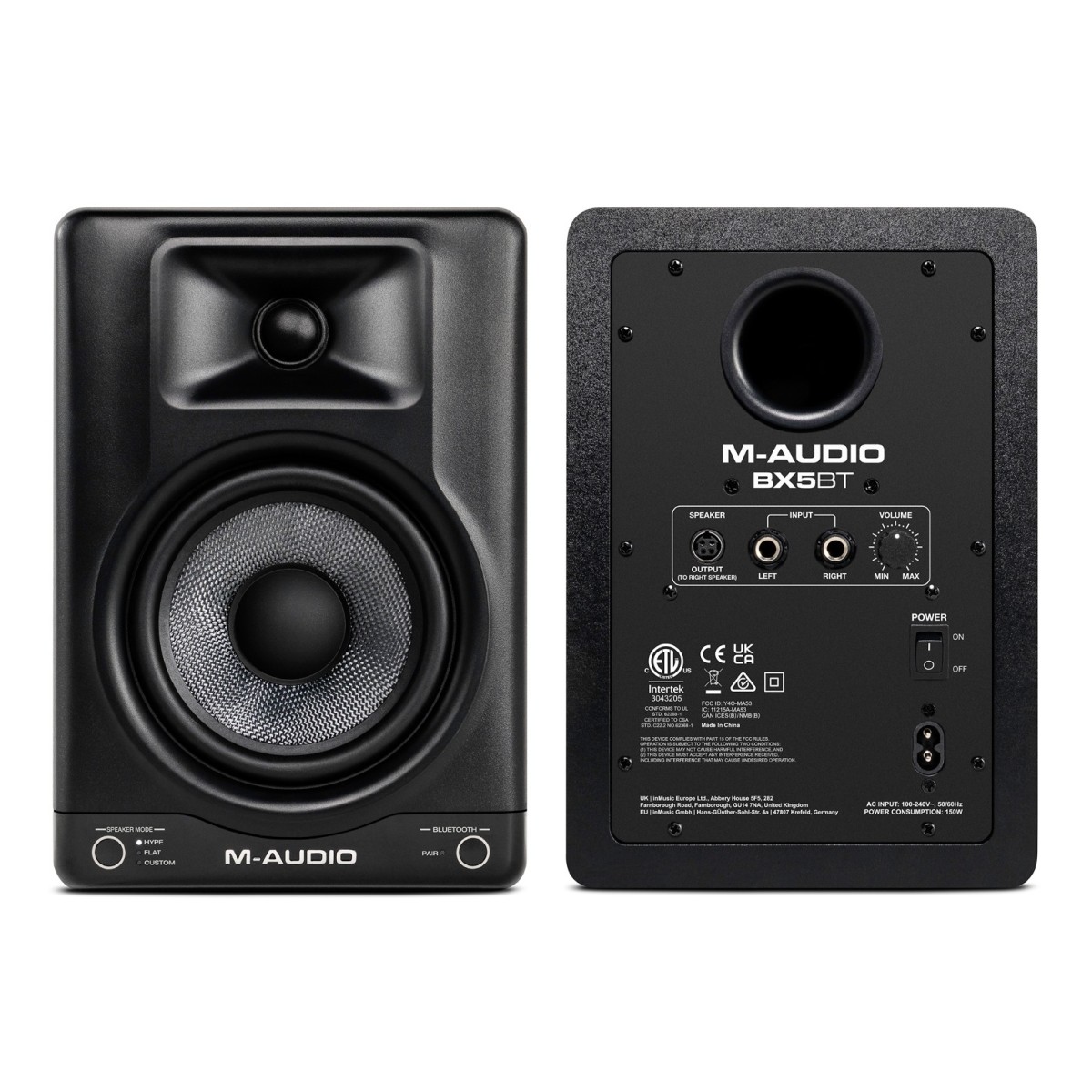 M-AUDIO BX5BT COPPIA MONITOR DA STUDIO ATTIVI 5" 120W CON BLUETOOTH E DSP