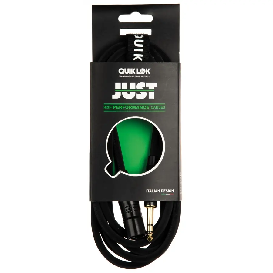 QUIK-LOK QUIKLOK JUST MJS-5 CAVO MICROFONICO BILANCIATO 5 METRI CONNETTORI XRL MASCHIO E JACK TRS STEREO