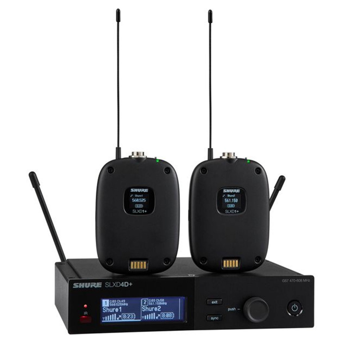 SHURE SLXD14D+E G65 RADIOMICROFONO DIGITALE 2 CANALI BODYPACK 470-606 MHZ
