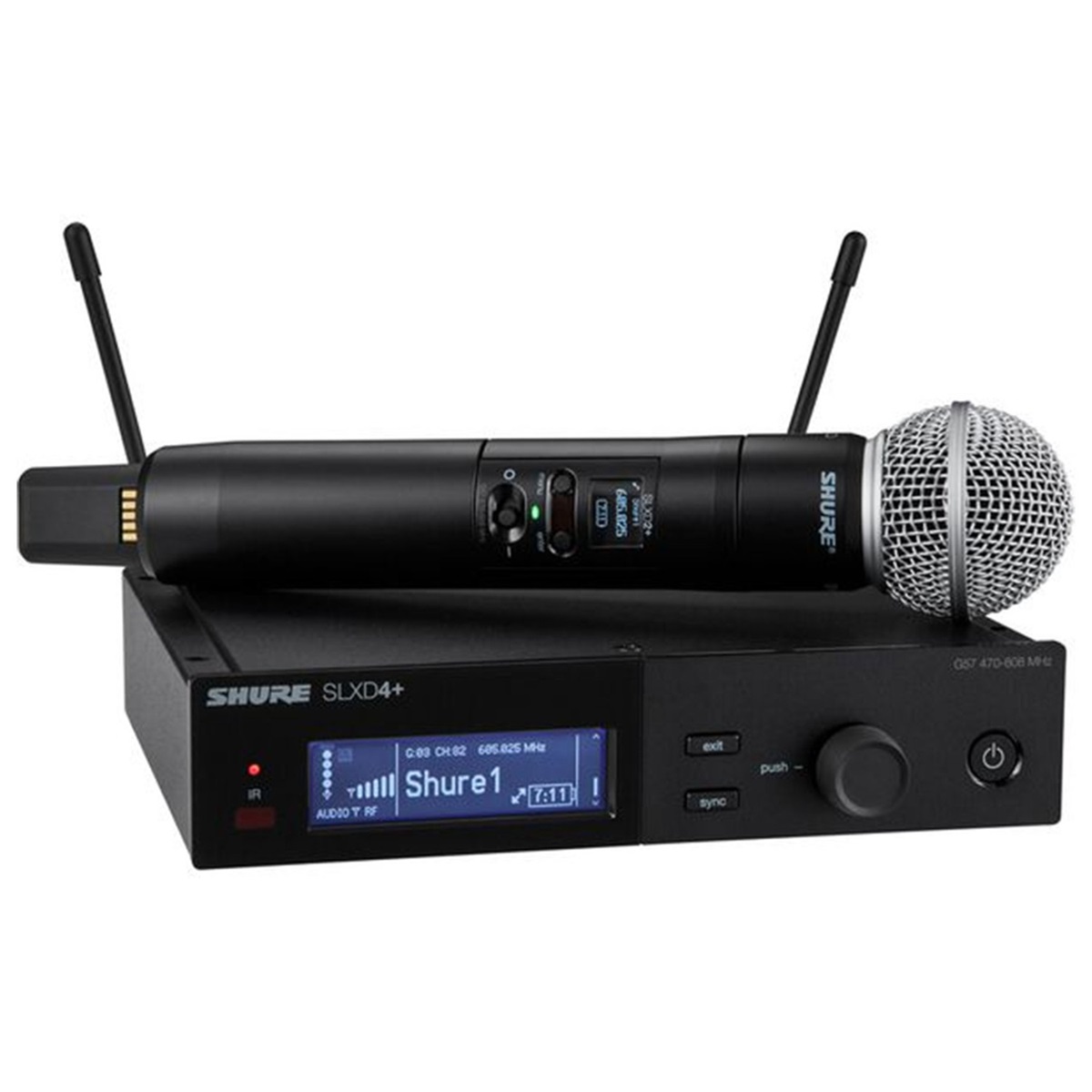 SHURE SLXD24+E-SM58 G65 RADIOMICROFONO DIGITALE PALMARE SM58 470-606 MHZ