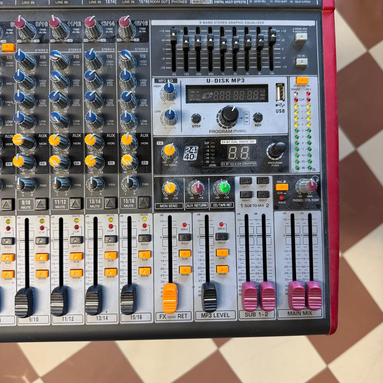 Power Dynamics PDM-S1603 - Mixer Passivo 16 Canali con DSP, MP3 ed Interfaccia USB (USATO)