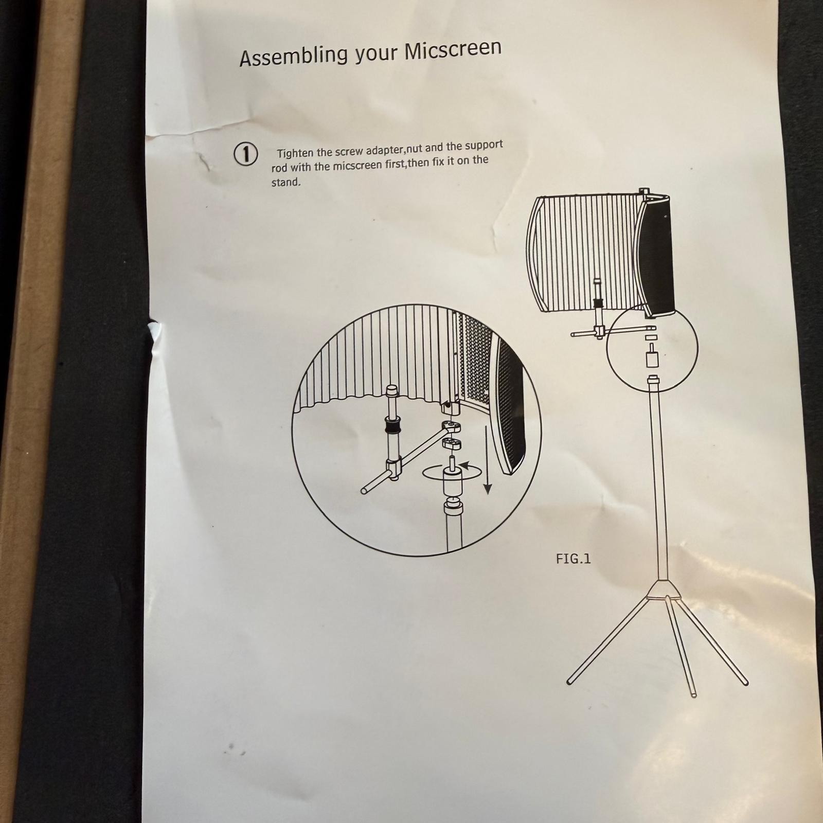PROEL Vocal Shield - Pannello Isolante Antiriflesso per Microfono Completo di Accessori