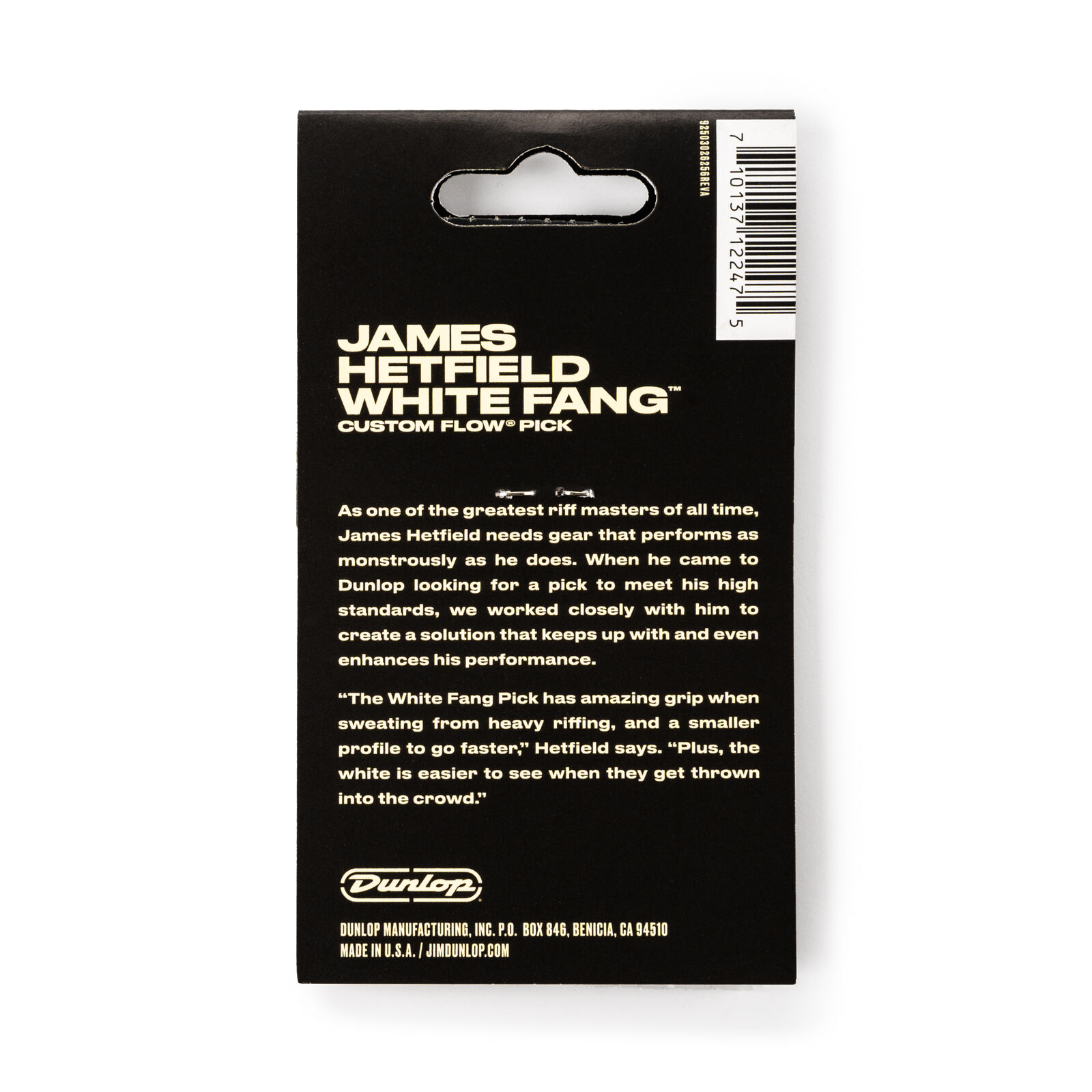 Dunlop PH122P073 Hetfields White Fang .73 Players Pack/6