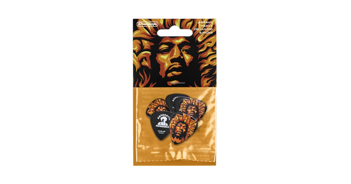 Dunlop JHP14HV Jimi Hendrix 69 Psych Series Voodoo Fire Players Pack/6