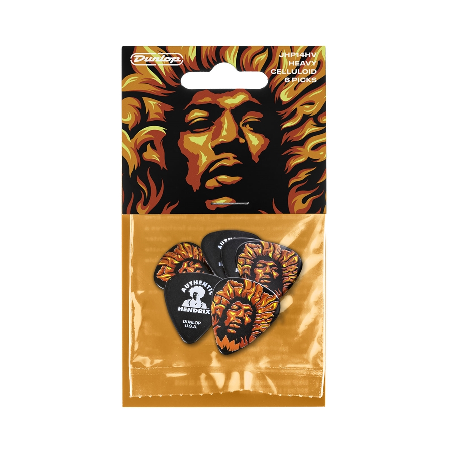 Dunlop JHP14HV Jimi Hendrix 69 Psych Series Voodoo Fire Players Pack/6