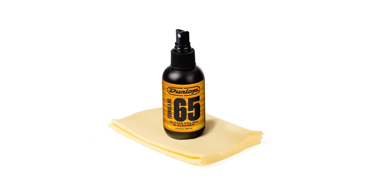 Dunlop 654C Formula 65 Guitar Polish Cleaner con panno