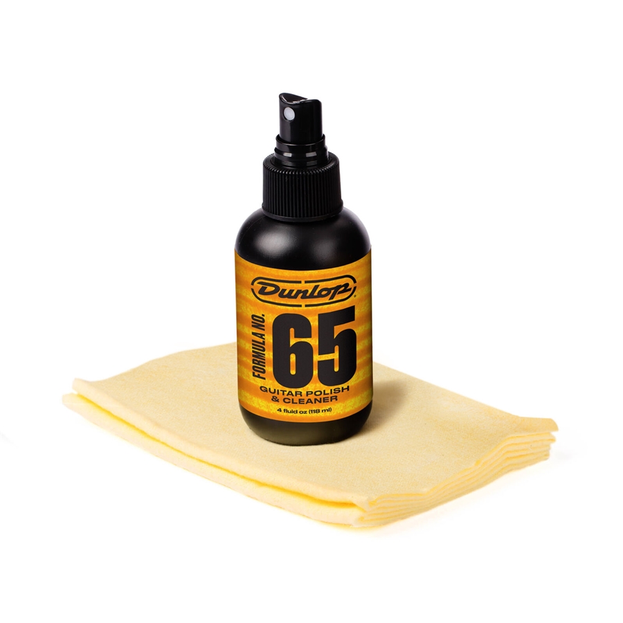 Dunlop 654C Formula 65 Guitar Polish Cleaner con panno