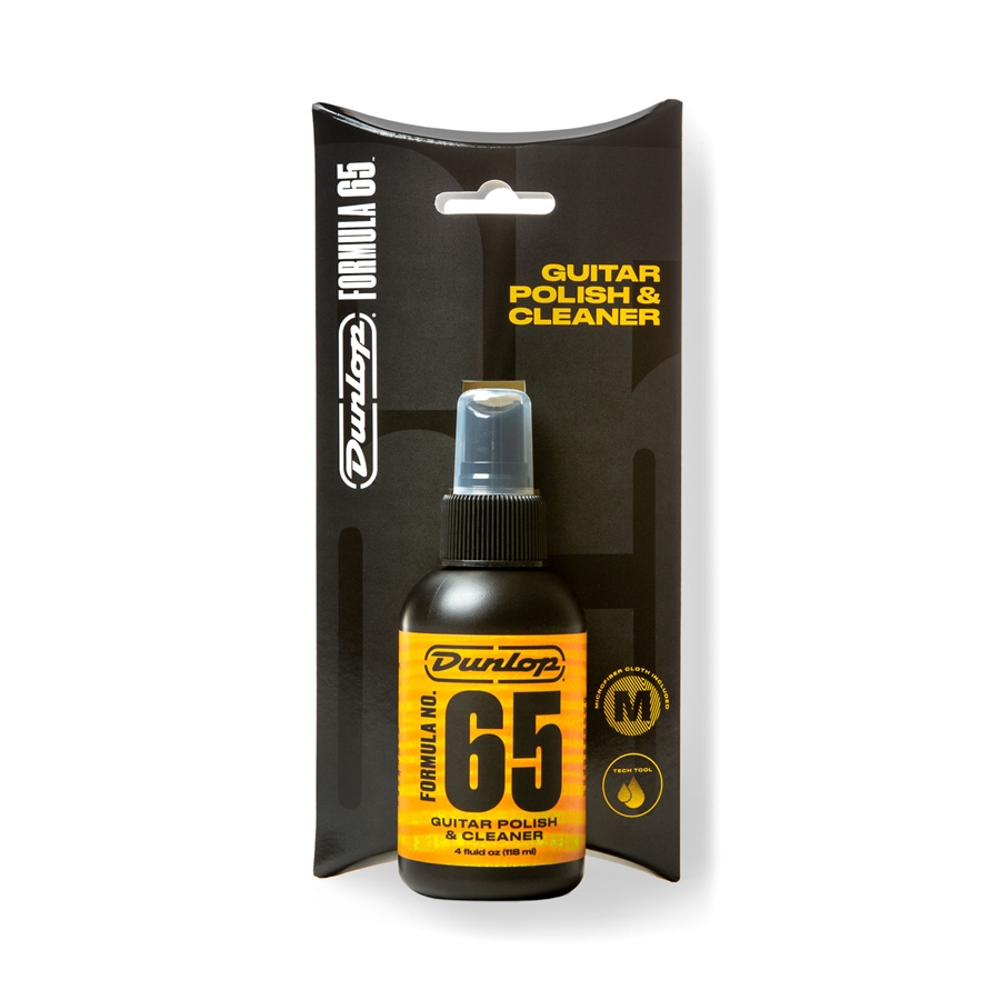 Dunlop 654C Formula 65 Guitar Polish Cleaner con panno
