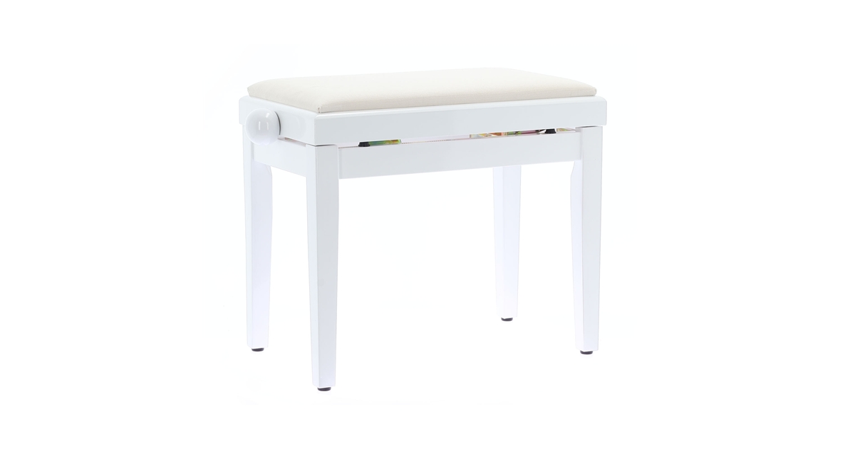 Quik Lok PB/010 WH L Panca Bianco Lucido per Pianoforte