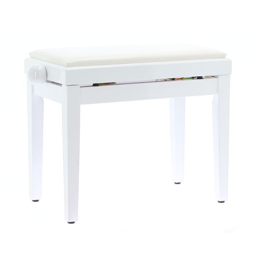 Quik Lok PB/100 WH L Panca Bianco Lucido per Pianoforte