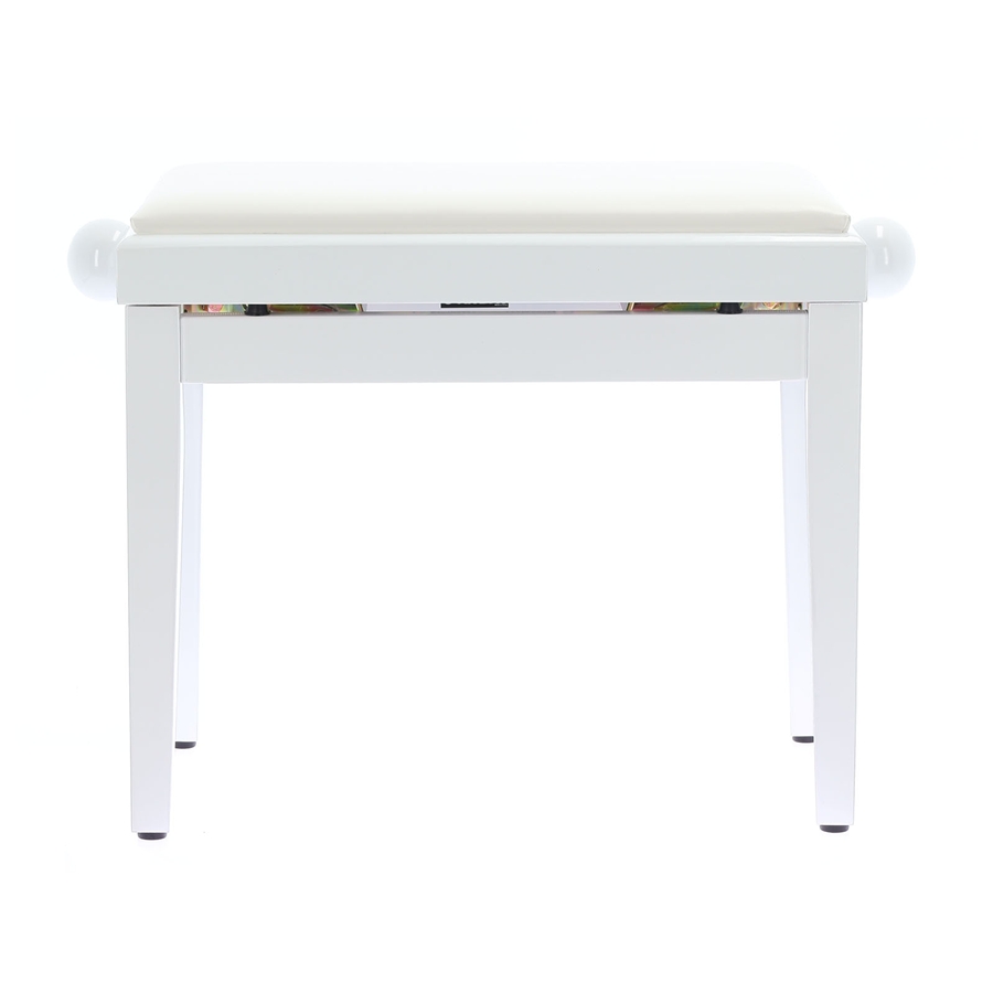 Quik Lok PB/100 WH L Panca Bianco Lucido per Pianoforte