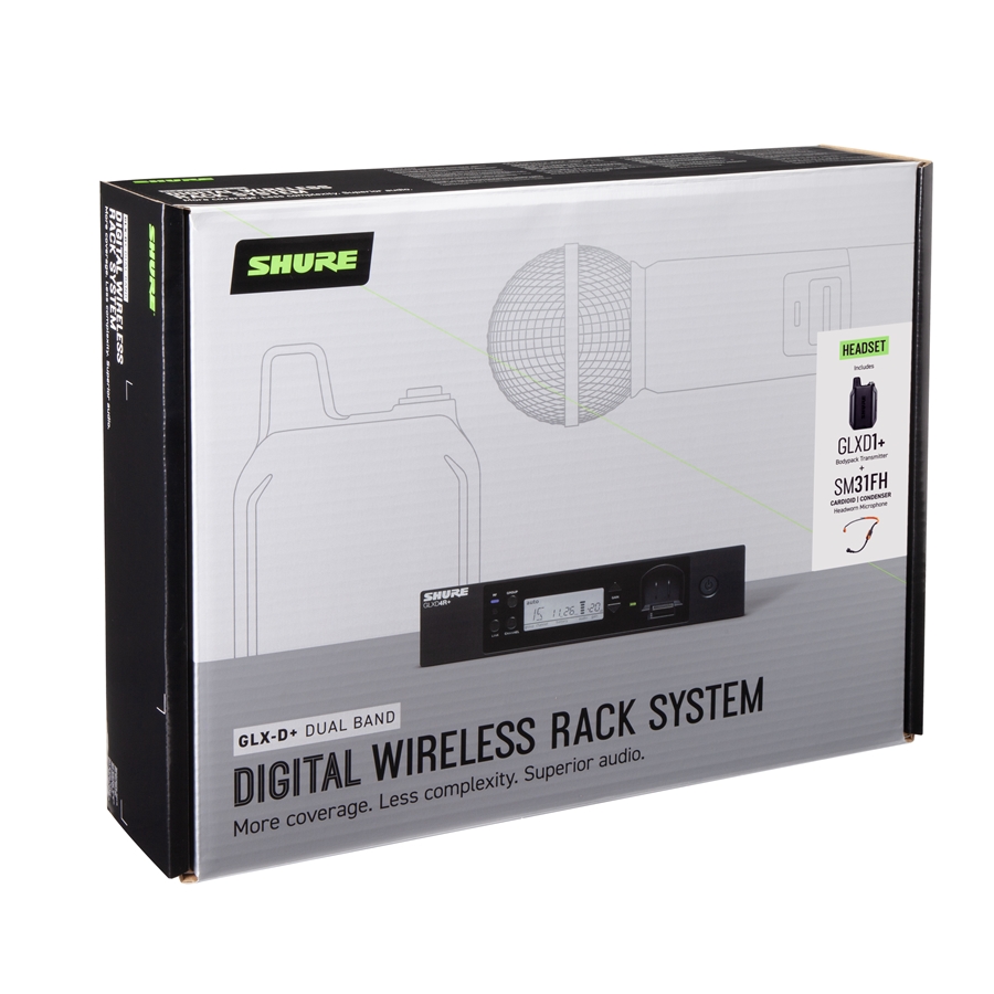 Shure GLXD14R con SM31 Sistema Wireless Archetto
