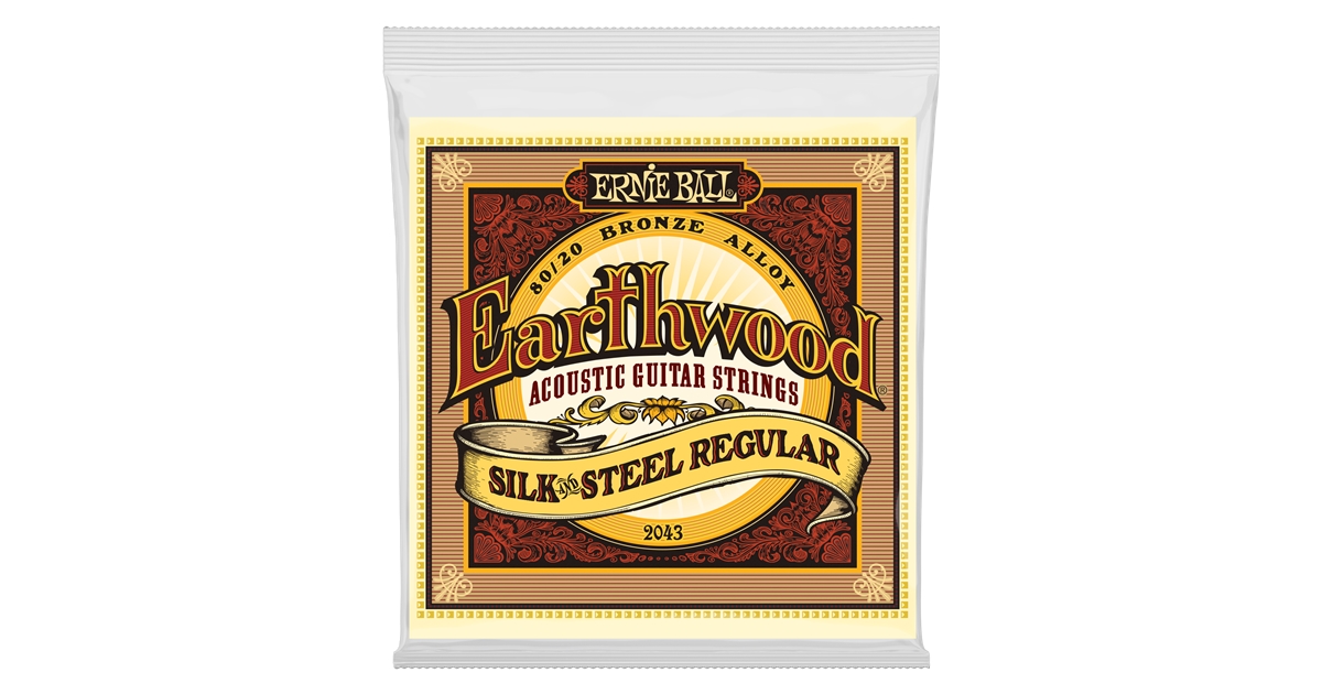 Ernie Ball 2043 Earthwood Silk Steel 80/20 Bronze Regular 13-56