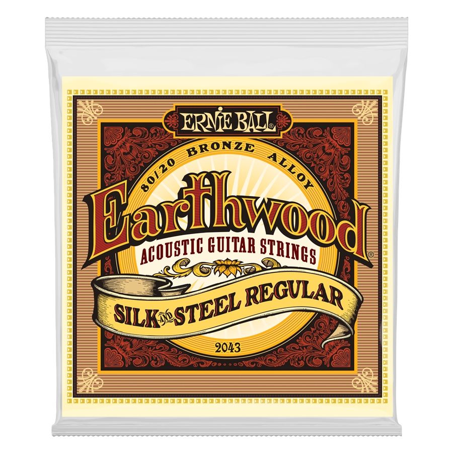 Ernie Ball 2043 Earthwood Silk Steel 80/20 Bronze Regular 13-56