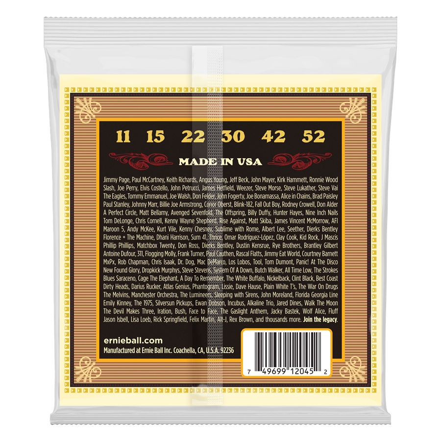 Ernie Ball 2045 Earthwood Silk Steel 80/20 Bronze Soft 11-52