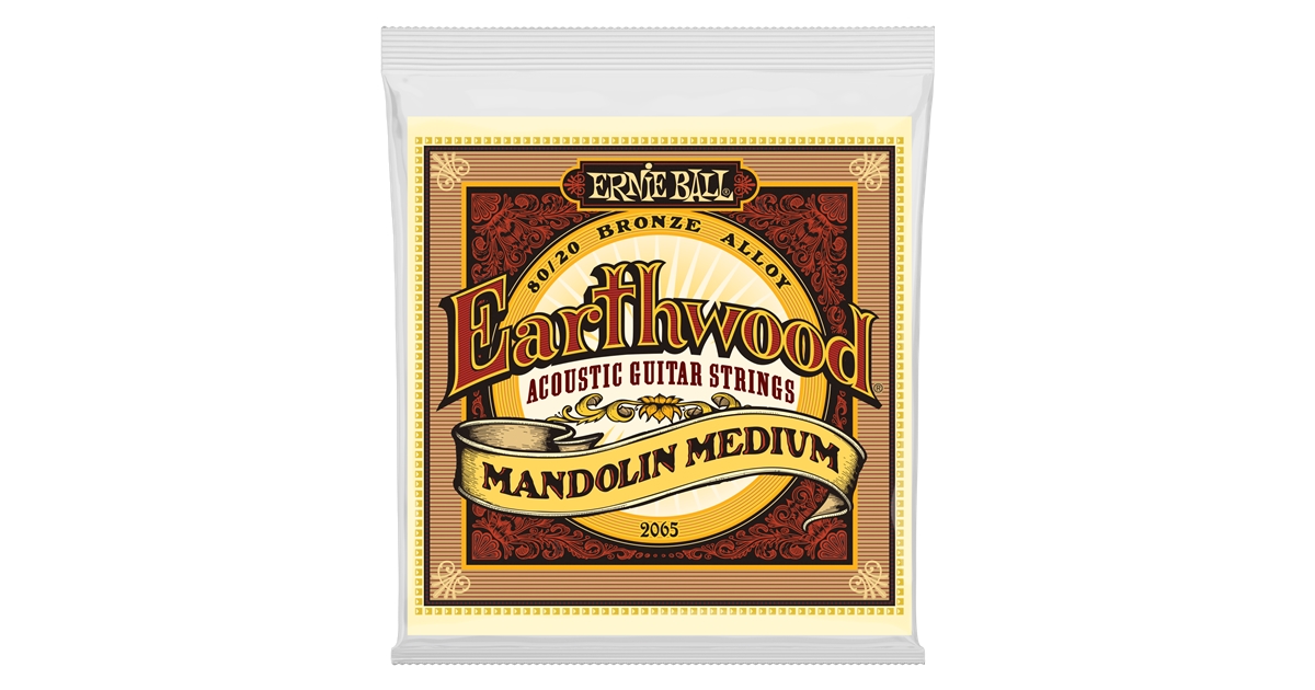 Ernie Ball 2065 Earthwood Mandolin Medium Terminate ad Anello Bronzo 80/20