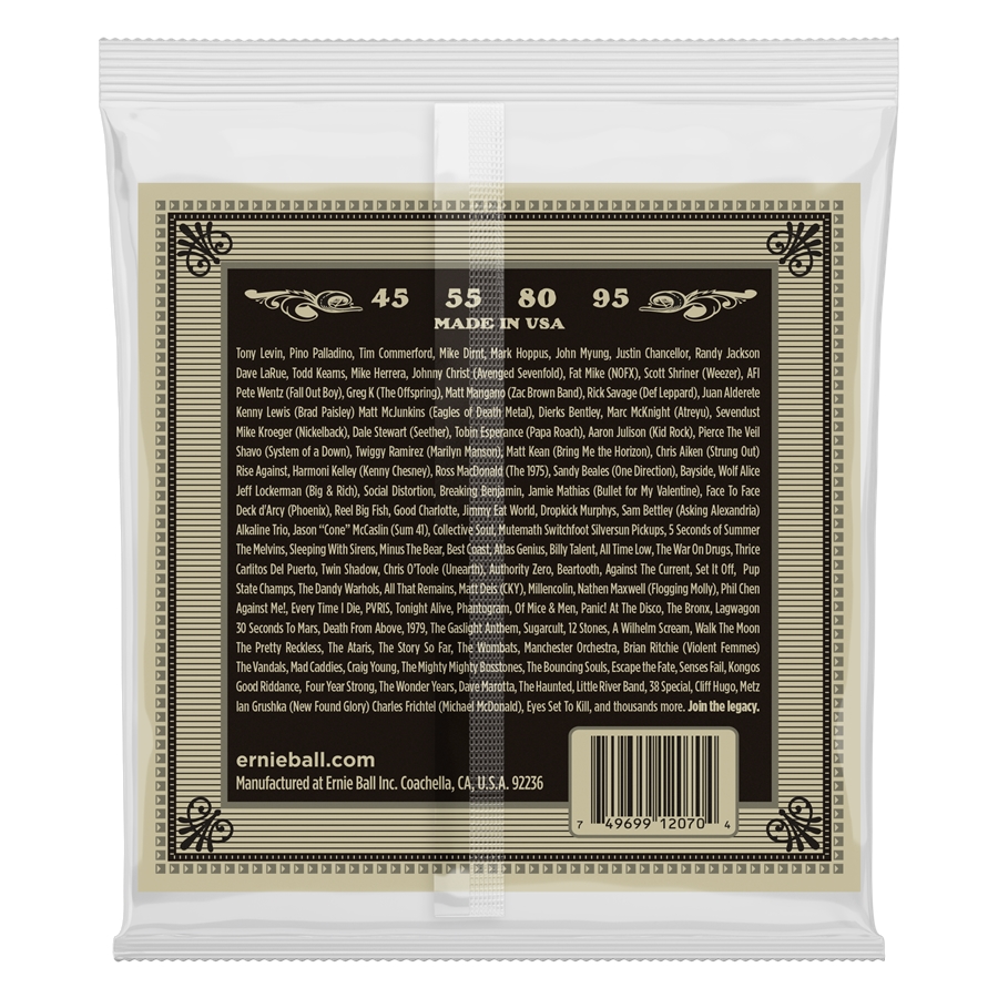 Ernie Ball 2070 Earthwood Phosphor Bronze 45-95