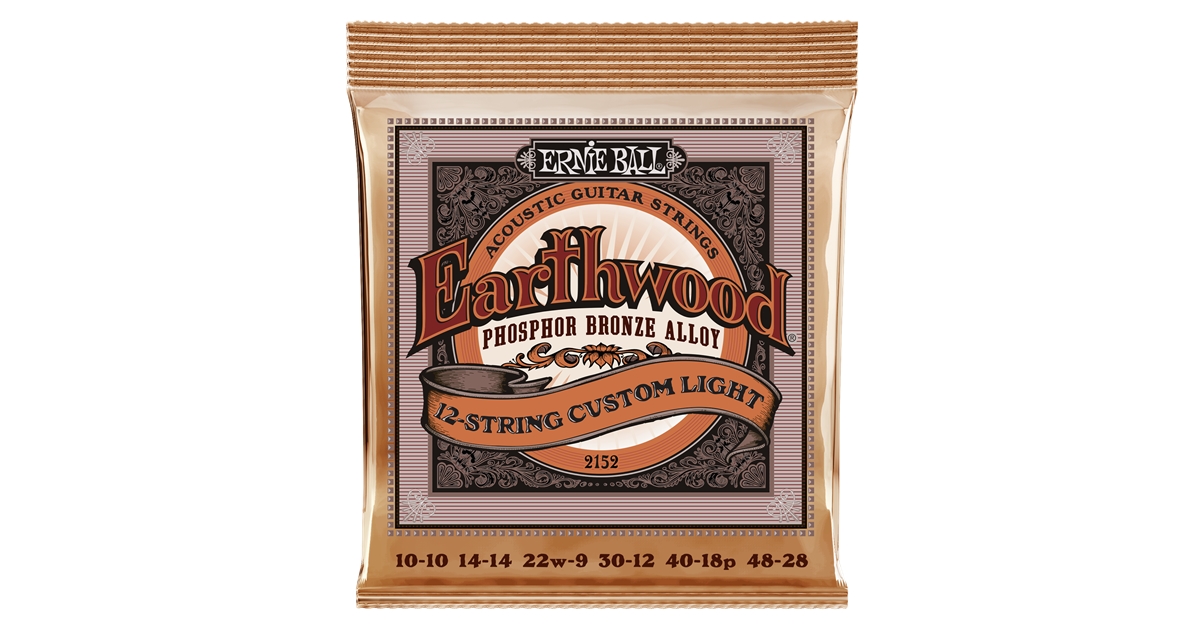 Ernie Ball 2152 Earthwood 12-String Custom Light Phosphore Bronze