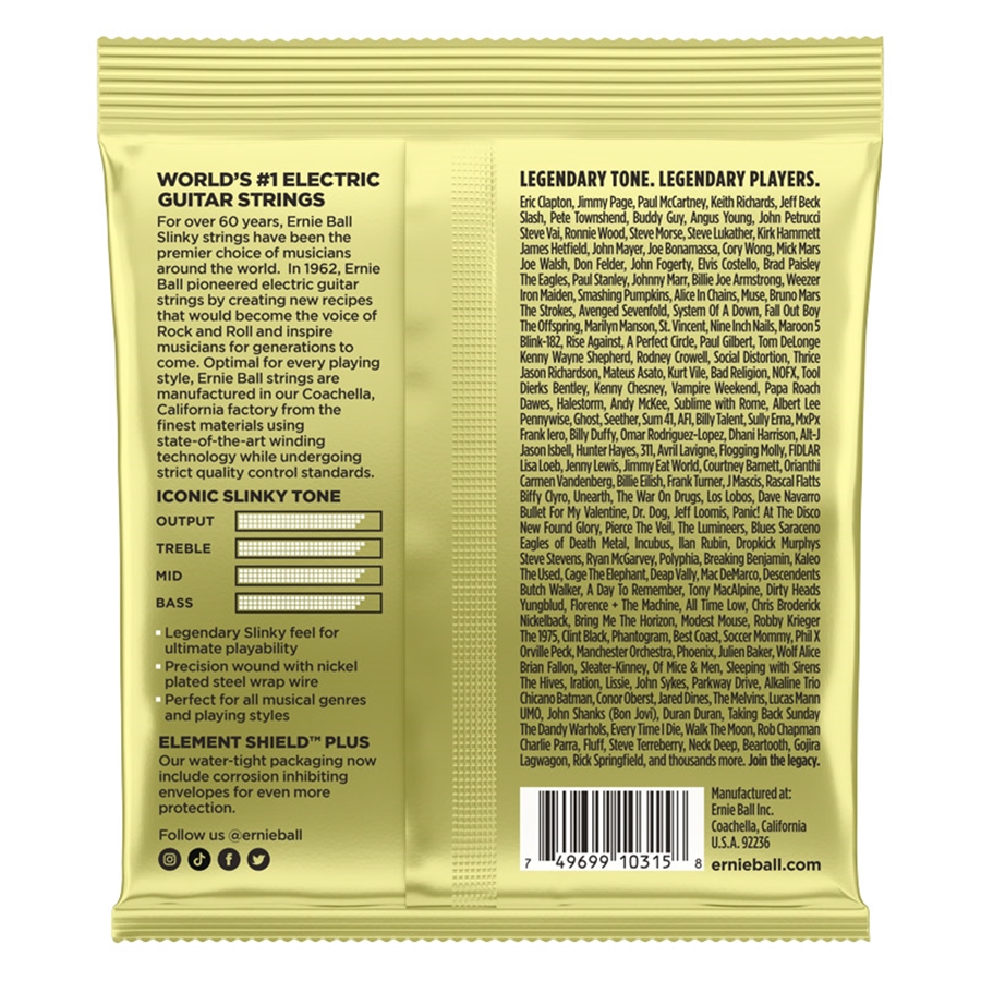 Ernie Ball 2214 Nickel Wound Mammoth Slinky 12-62