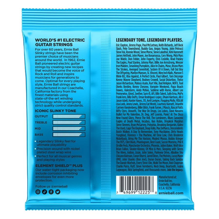 Ernie Ball 2225 Nickel Wound Extra Slinky 8-38