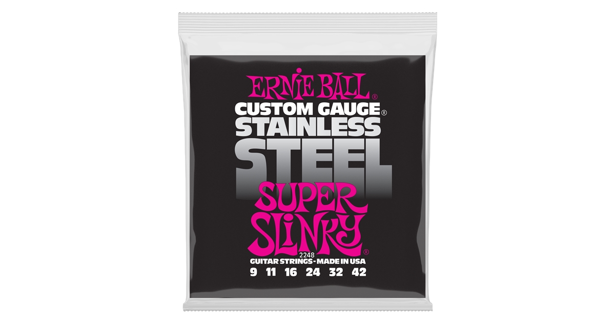 Ernie Ball 2248 Stainless Steel Super Slinky 9-42